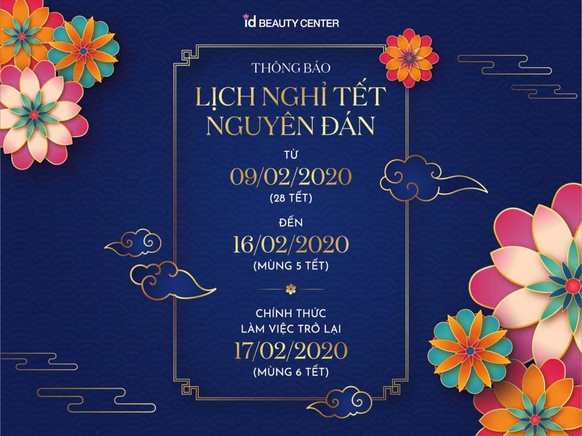 id Beauty Center thông báo lịch nghỉ Tết Tân Sửu 2021